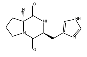 环(组氨酰-脯氨酰), 53109-32-3, 结构式