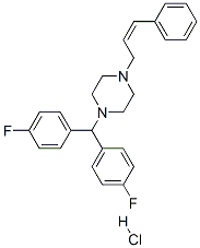 (Z)-1-[bis(4-fluorophenyl)methyl]-4-(cinnamyl)piperazine hydrochloride Structure