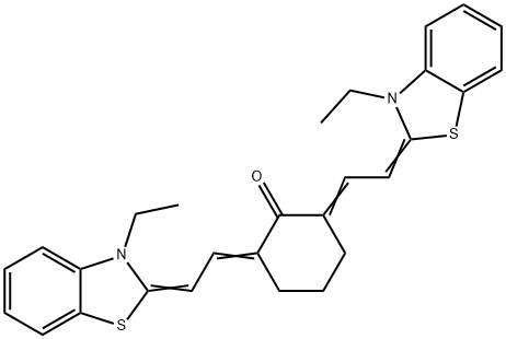 2,6-BIS((E)-2-[3-ETHYL-1,3-BENZOTHIAZOL-2(3H)-YLIDENE]ETHYLIDENE)CYCLOHEXANONE Struktur