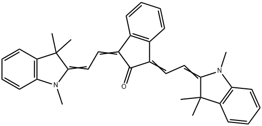 1,3-BIS[(E)-2-(1,3,3-TRIMETHYL-1,3-DIHYDRO-2H-INDOL-2-YLIDENE)ETHYLIDENE]-1,3-DIHYDRO-2H-INDEN-2-ONE Struktur