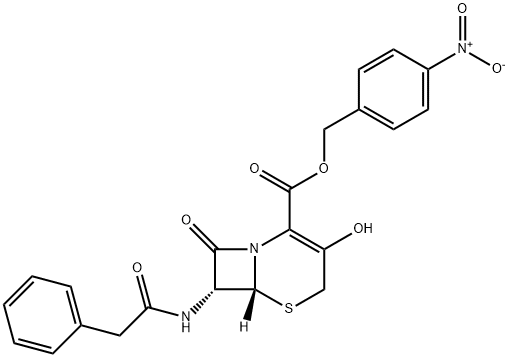 P-NITROBENZYL 7-PHENYLACETAMINO-3-HYDROXY-3-CEPHEM-4-CARBOXYLATE Structure