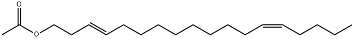 酢酸(3E,13Z)-3,13-オクタデカジエニル 化学構造式