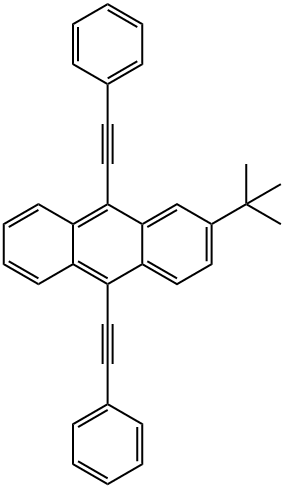 9,10-BIS(PHENYLETHYNYL)-2-TERT-BUTYLANTHRACENE Structure