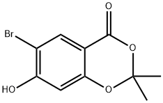 6-BROMO-7-HYDROXY-2,2-DIMETHYL-BENZO[1,3]DIOXIN-4-ONE Struktur