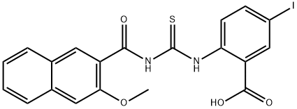 5-IODO-2-[[[[(3-METHOXY-2-NAPHTHALENYL)CARBONYL]AMINO]THIOXOMETHYL]AMINO]-BENZOIC ACID|