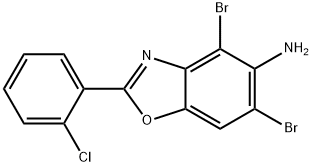 4,6-DIBROMO-2-(2-CHLORO-PHENYL)-BENZOOXAZOL-5-YLAMINE Structure