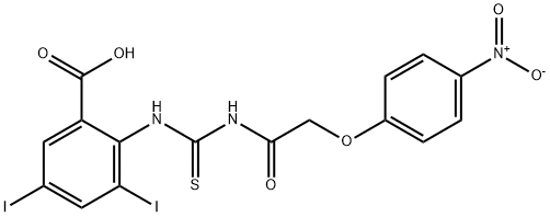 3,5-DIIODO-2-[[[[(4-NITROPHENOXY)ACETYL]AMINO]THIOXOMETHYL]AMINO]-BENZOIC ACID Structure