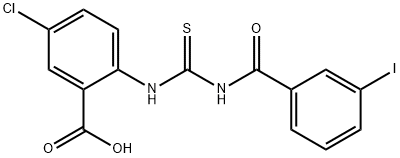 5-CHLORO-2-[[[(3-IODOBENZOYL)AMINO]THIOXOMETHYL]AMINO]-BENZOIC ACID Structure