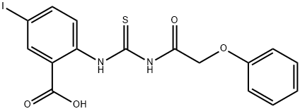5-IODO-2-[[[(PHENOXYACETYL)AMINO]THIOXOMETHYL]AMINO]-BENZOIC ACID Struktur