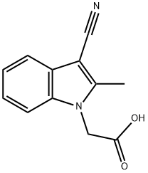 2-(3-氰基-2-甲基-1H-吲哚-1-基)乙酸, 531544-17-9, 结构式