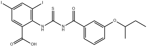 3,5-DIIODO-2-[[[[3-(1-METHYLPROPOXY)BENZOYL]AMINO]THIOXOMETHYL]AMINO]-BENZOIC ACID Structure