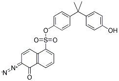 MONOESTER OF 2-DIAZO-1-NAPHTHOL-5-SULFONIC ACID WITH BISPHENOL A,53155-39-8,结构式