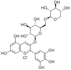 氯化花翠素 3-桑布双糖苷, 53158-73-9, 结构式