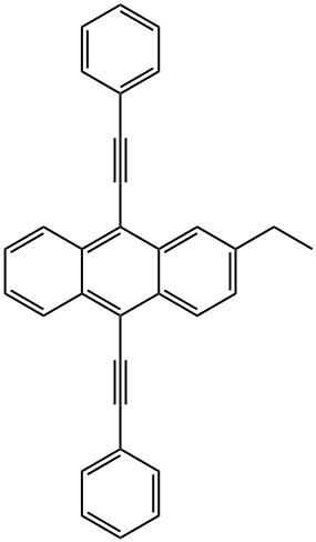 9,10-BIS(PHENYLETHYNYL)-2-ETHYLANTHRACENE Struktur