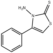 3-アミノ-4-フェニル-4-チアゾリン-2-チオン 化学構造式