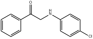 2-(4-クロロアニリノ)-1-フェニルエタン-1-オン 化学構造式