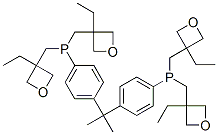 (1-甲基亚乙基)二-4,1-亚苯基四[(3-乙基-3-乙氧甲基酸)]磷酸酯, 53184-75-1, 结构式