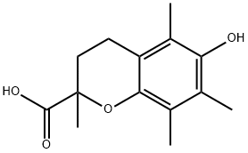 6-ヒドロキシ-2,5,7,8-テトラメチルクロマン-2-カルボン酸 化学構造式