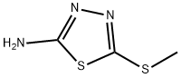 2-アミノ-5-(メチルチオ)-1,3,4-チアジアゾール 化学構造式
