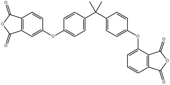 4,5'-[イソプロピリデンビス[(4,1-フェニレン)オキシ]]ビス(イソベンゾフラン-1,3-ジオン) 化学構造式