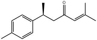 (6S)-2-甲基-6-(4-甲基苯基)-2-庚烯-4-酮,532-65-0,结构式