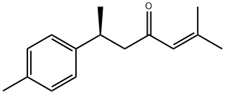 (S)-2-メチル-6-(p-トリル)-2-ヘプテン-4-オン 化学構造式