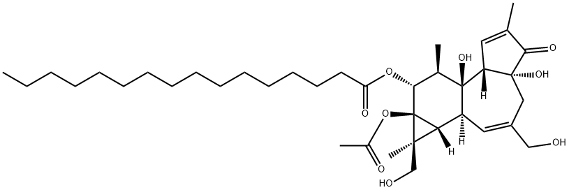 PHORBOL 16-HYDROXY 12-PALMITATE 13-ACETATE Struktur