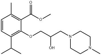 3-[2-Hydroxy-3-(4-methyl-1-piperazinyl)propoxy]-p-cymene-2-carboxylic acid methyl ester Structure