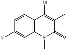 7-クロロ-1,3-ジメチル-4-ヒドロキシキノリン-2(1H)-オン 化学構造式