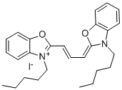 よう化3,3'-ジペンチルオキサカルボシアニン 化学構造式