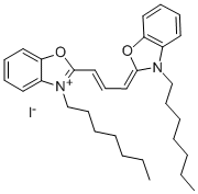 3,3′-二庚基氧化碳菁碘化物,53213-83-5,结构式