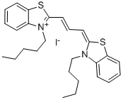 3,3'-DIPENTYLTHIACARBOCYANINE IODIDE 化学構造式