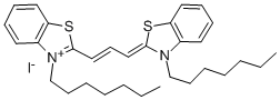 3,3'-DIHEPTYLTHIACARBOCYANINE IODIDE Structure