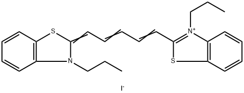 3,3'-ジプロピルチアジカルボシアニンヨージド 化学構造式