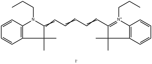 2-[(1E,3E)-5-(3,3-DIMETHYL-1-PROPYL-1,3-DIHYDRO-2H-INDOL-2-YLIDENE)-1,3-PENTADIENYL]-3,3-DIMETHYL-1-PROPYL-3H-INDOLIUM IODIDE Struktur