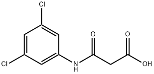 3-[(3,5-ジクロロフェニル)アミノ]-3-オキソプロパン酸 化学構造式