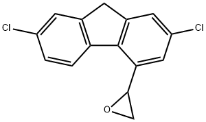 2-(2,7-ジクロロ-9H-フルオレン-4-イル)オキシラン 化学構造式