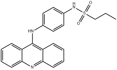 N-[p-(9-アクリジニルアミノ)フェニル]-1-プロパンスルホンアミド 化学構造式