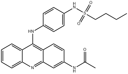 N-[p-[(3-Acetylamino-9-acridinyl)amino]phenyl]-1-butanesulfonamide Struktur