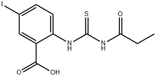 5-IODO-2-[[[(1-OXOPROPYL)AMINO]THIOXOMETHYL]AMINO]-BENZOIC ACID Structure