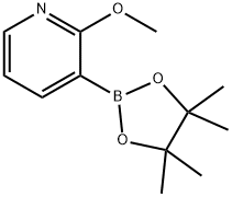 2-メトキシ-3-(4,4,5,5-テトラメチル-1,3,2-ジオキサボロラン-2-イル)ピリジン 化学構造式