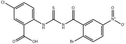 2-[[[(2-BROMO-5-NITROBENZOYL)AMINO]THIOXOMETHYL]AMINO]-5-CHLORO-BENZOIC ACID|