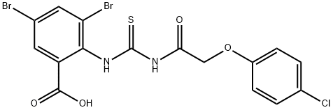 3,5-DIBROMO-2-[[[[(4-CHLOROPHENOXY)ACETYL]AMINO]THIOXOMETHYL]AMINO]-BENZOIC ACID|