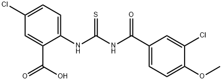 5-CHLORO-2-[[[(3-CHLORO-4-METHOXYBENZOYL)AMINO]THIOXOMETHYL]AMINO]-BENZOIC ACID|