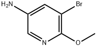 5-アミノ-3-ブロモ-2-メトキシピリジン 化学構造式