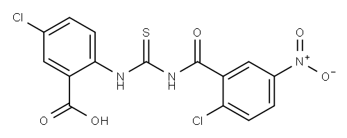 5-CHLORO-2-[[[(2-CHLORO-5-NITROBENZOYL)AMINO]THIOXOMETHYL]AMINO]-BENZOIC ACID|