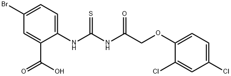 5-BROMO-2-[[[[(2,4-DICHLOROPHENOXY)ACETYL]AMINO]THIOXOMETHYL]AMINO]-BENZOIC ACID|
