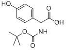 N-Boc-4-Hydroxyphenyl-DL-glycine 化学構造式