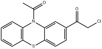 10-アセチル-2-(クロロアセチル)-10H-フェノチアジン 化学構造式