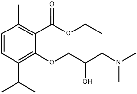 3-[2-Hydroxy-3-(dimethylamino)propoxy]-p-cymene-2-carboxylic acid ethyl ester 结构式